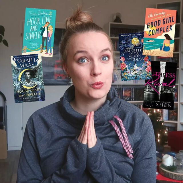 🤩 Neues Jahr = neue Bücher 🤩
.
Auf YouTube habe ich sie euch bereits im Rahmen von #Bookmas vorgestellt, jetzt muss ich sie auch hier zeigen: meine meisterwarteten Neuerscheinungen 2022 (oder zumindest er ersten Hälfte diesen Jahres) 🎉🙌
Den Anfang machen meine Top10 englischsprachigen Neuerscheinungen und OMG, fast alle meine Lieblingsautorinnen hauen direkt zum Jahresanfang ganz viele Bücher raus 😳 besonders der Februar verspricht ein genialer Monat zu werden.
.
Hier jetzt aber mal kurz eine Übersicht über meine Top 10 (sortiert nach Erscheinungsdatum, denn sonst wäre "House of Sky & Breath" definitiv auf Platz 1🙌):

🔥 "Daughter of the Moon Goddess" von Sue Lyn Tan (11. Januar) 
🔥 "Good Girl Complex" von Elle Kennedy (01. Februar)
🔥 "House of Sky & Breath" von Sarah J. Maas (15. Februar)
🔥 "The Rake" von L.J. Shen (16. Februar)
🔥 "Hook, Line and Sinker" von Tessa Bailey (01. März)
🔥 "The Atlas Six" von Olivie Blake (03. März)
🔥 "Beauty and the Baller" von Ilsa Madden-Mills (29. März)
🔥 "Ruthless Rival" von L.J. Shen (03. Mai)
🔥 "Forging Silver Into Stars" von Brigid Kemmerer (03. Mai)
🔥 "Rise of the Vicious Princess" von C.J. Redwine (14. Juni)

Auf welche englischen Neuerscheinungen freut ihr euch am meisten? 😊
.
PS Wenn ihr mehr zu den einzelnen Büchern wissen wollt, schaut doch mal beim passenden Video vorbei 😉